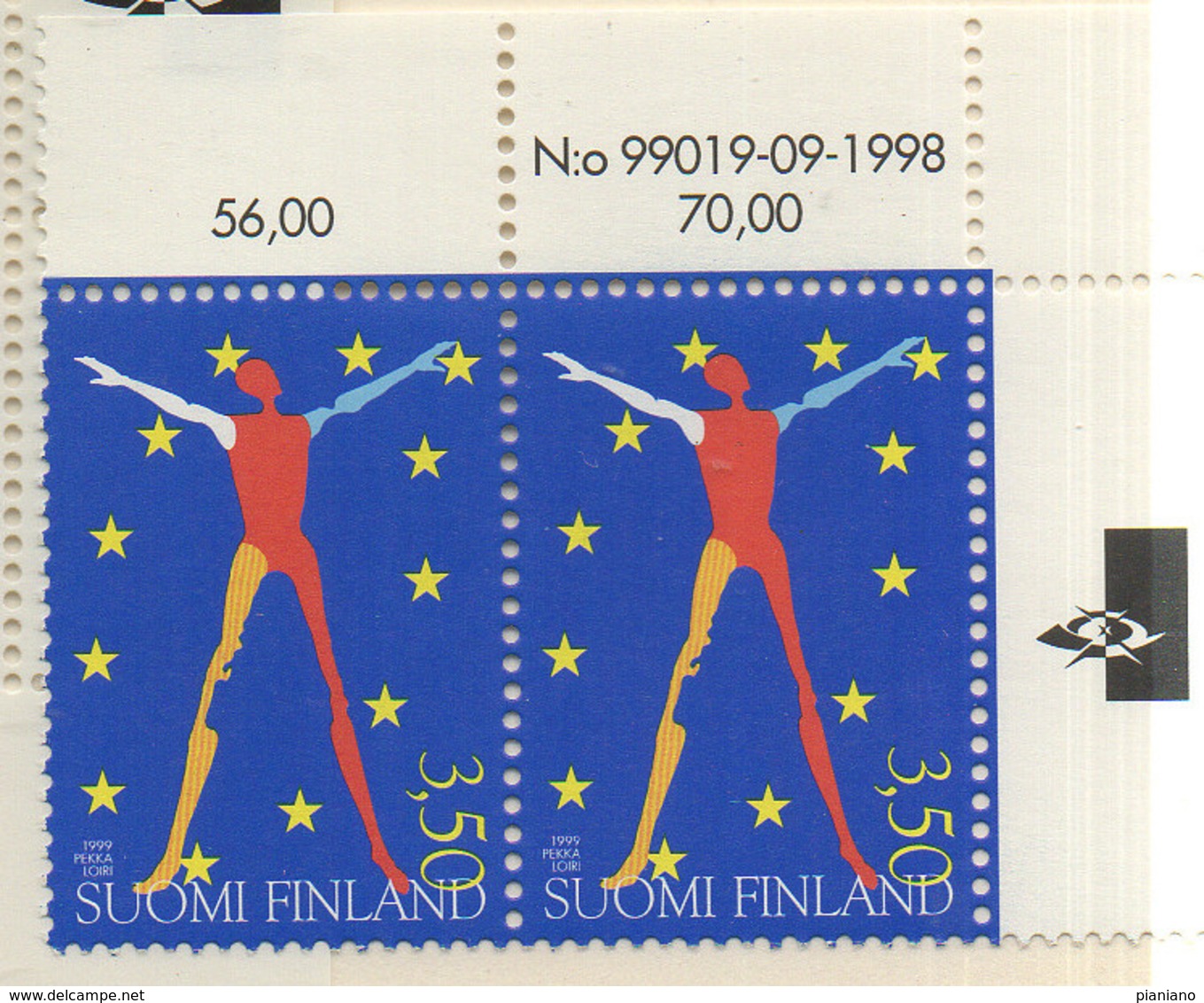 PIA - FINLANDIA - 1999  :  Presidenza Finlandese Dell' Unione Europea -  (Yv 1449 X 2) - Nuovi