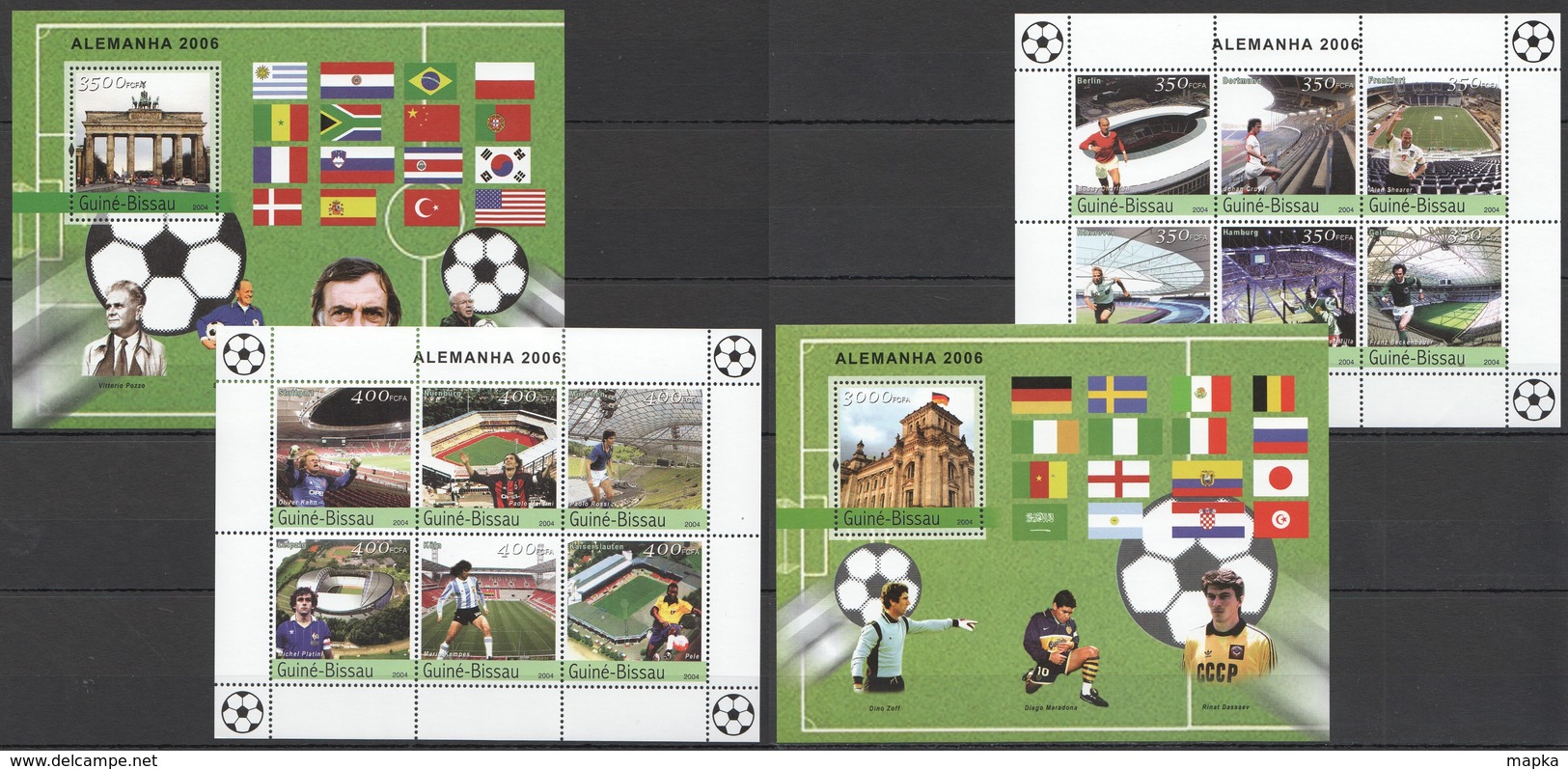 C1041 2004 GUINE-BISSAU SPORT FOOTBALL GERMANY ALEMANHA 2006 2KB+2BL MNH - 2006 – Germania