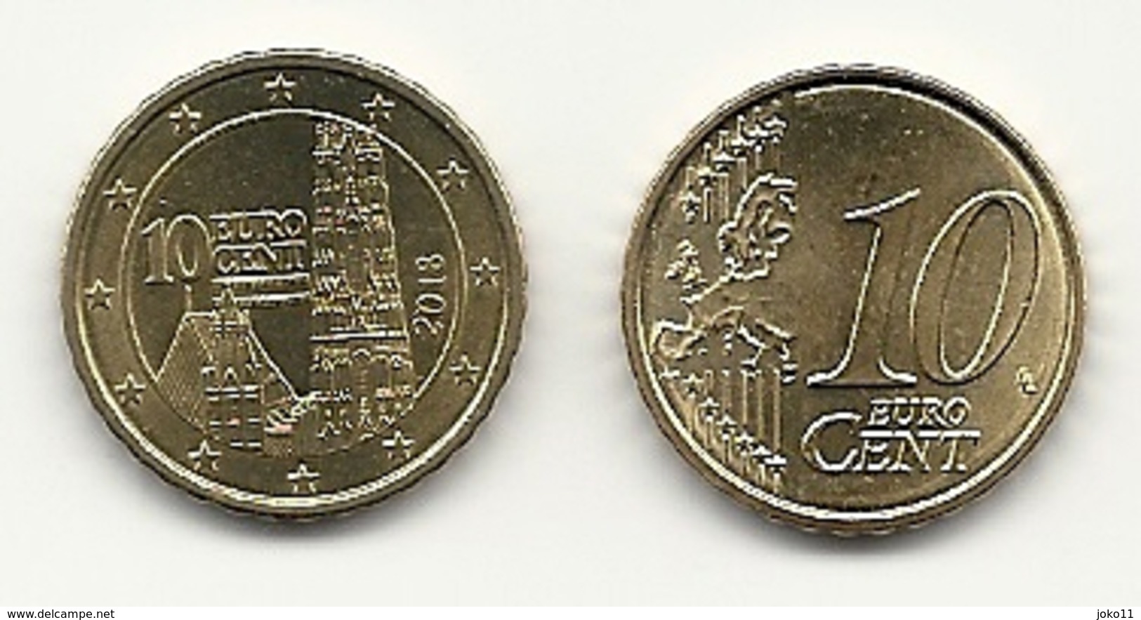 Österreich, 10 Cent, 2018,  Vz, Sehr Gut Erhaltene Umlaufmünzen - Austria