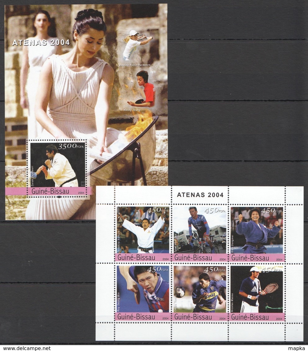 C1044 2004 GUINE-BISSAU SPORT OLYMPIC GAMES ATHENES 2004 1BL+1KB MNH - Estate 2004: Atene