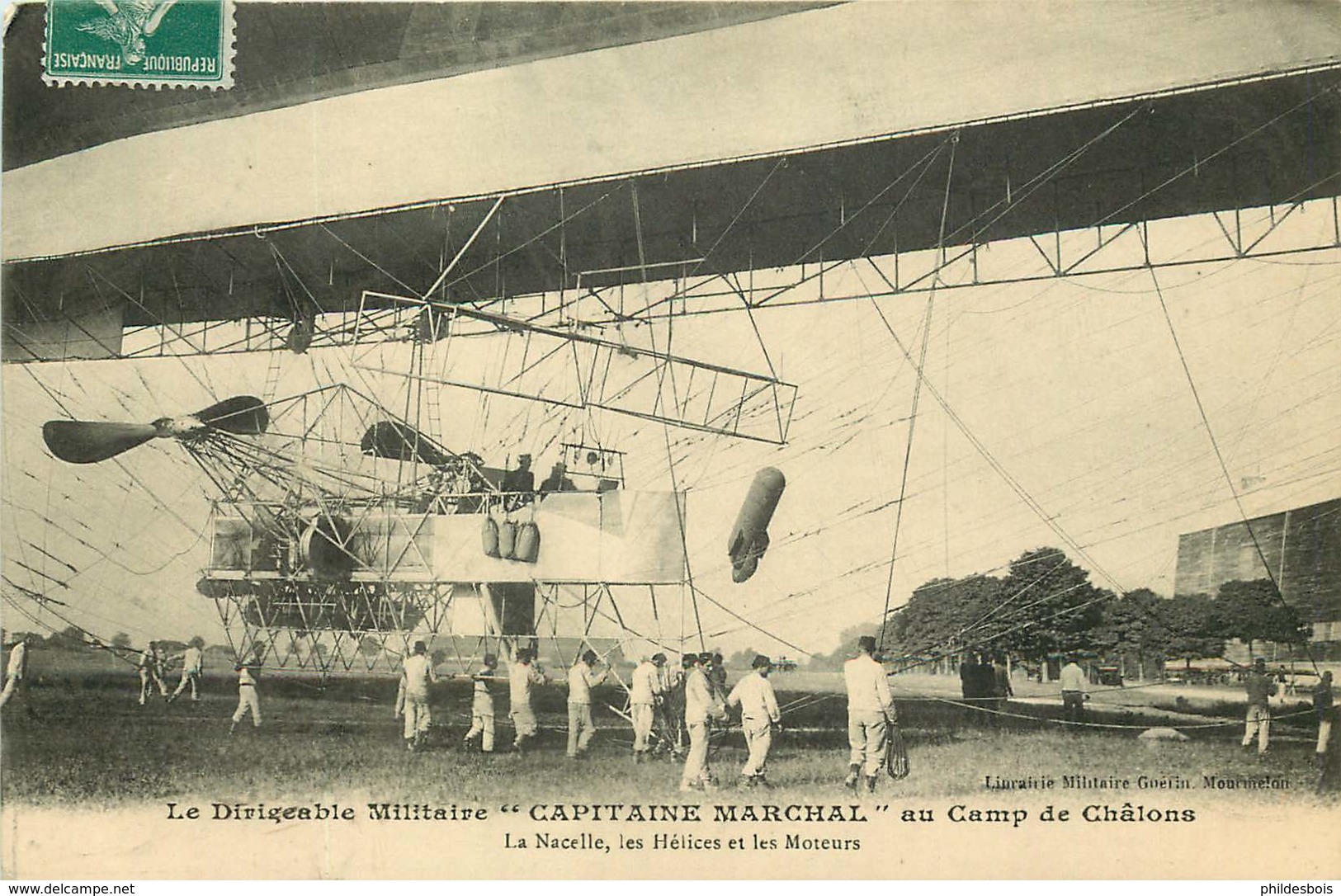 DIRIGEABLE  " Capitaine Marchal "  La Nacelle , Les Hélices - Zeppeline