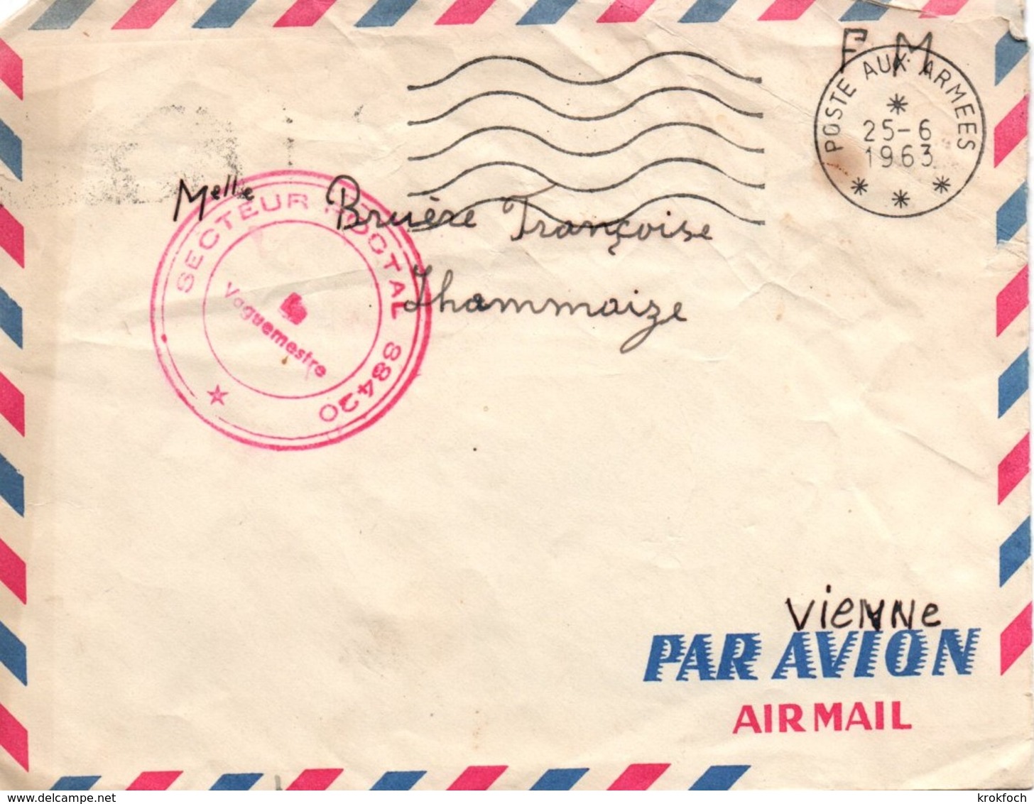 Poste Aux Armées 1963 *** - Algérie Après Indépendance - Secteur Postale 88420 - Cachets Militaires A Partir De 1900 (hors Guerres)