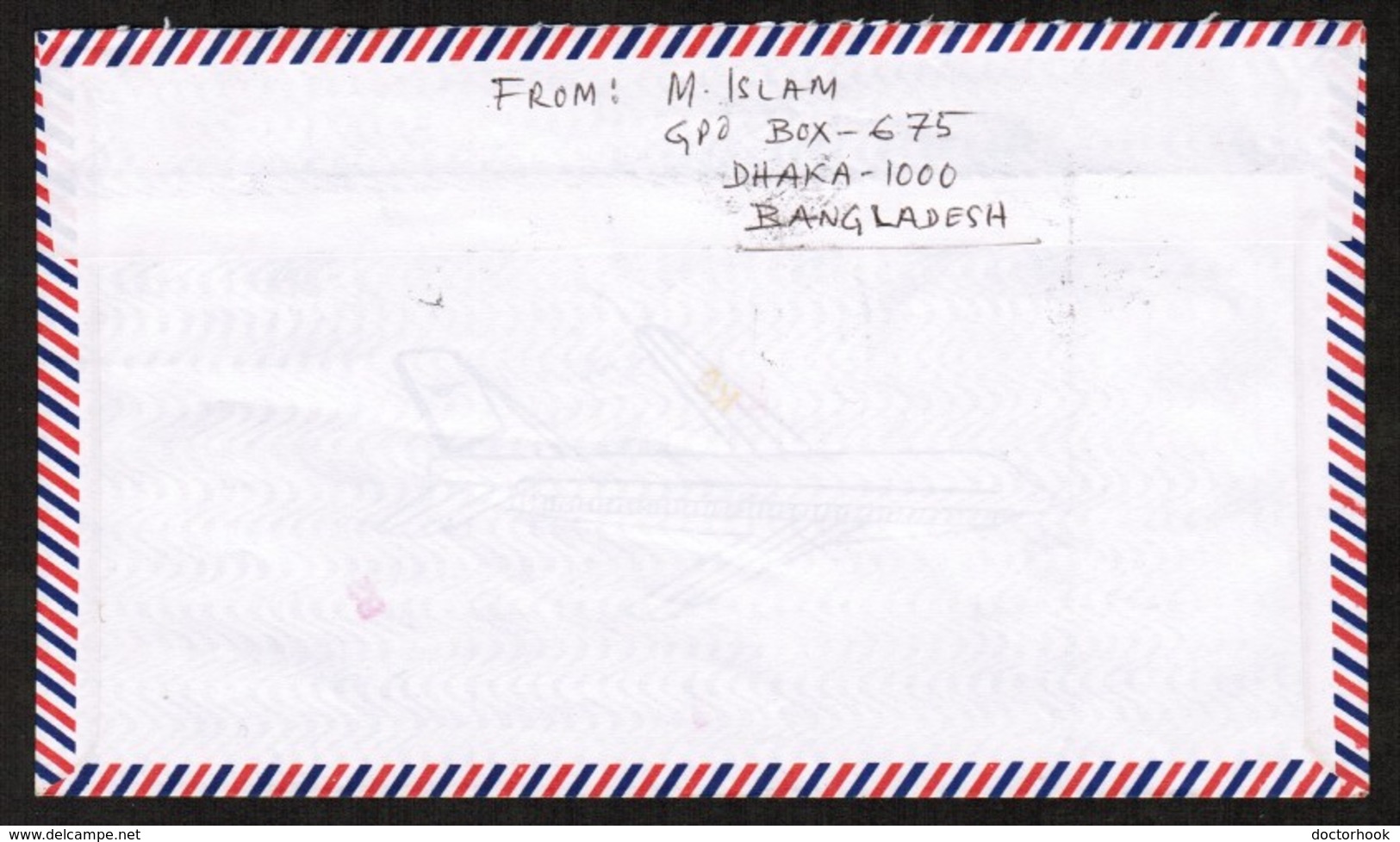 BANGLADESH   MIXED FRANKING COMMERCIAL AIRMAIL COVER TO USA  (OS-459) - Bangladesh