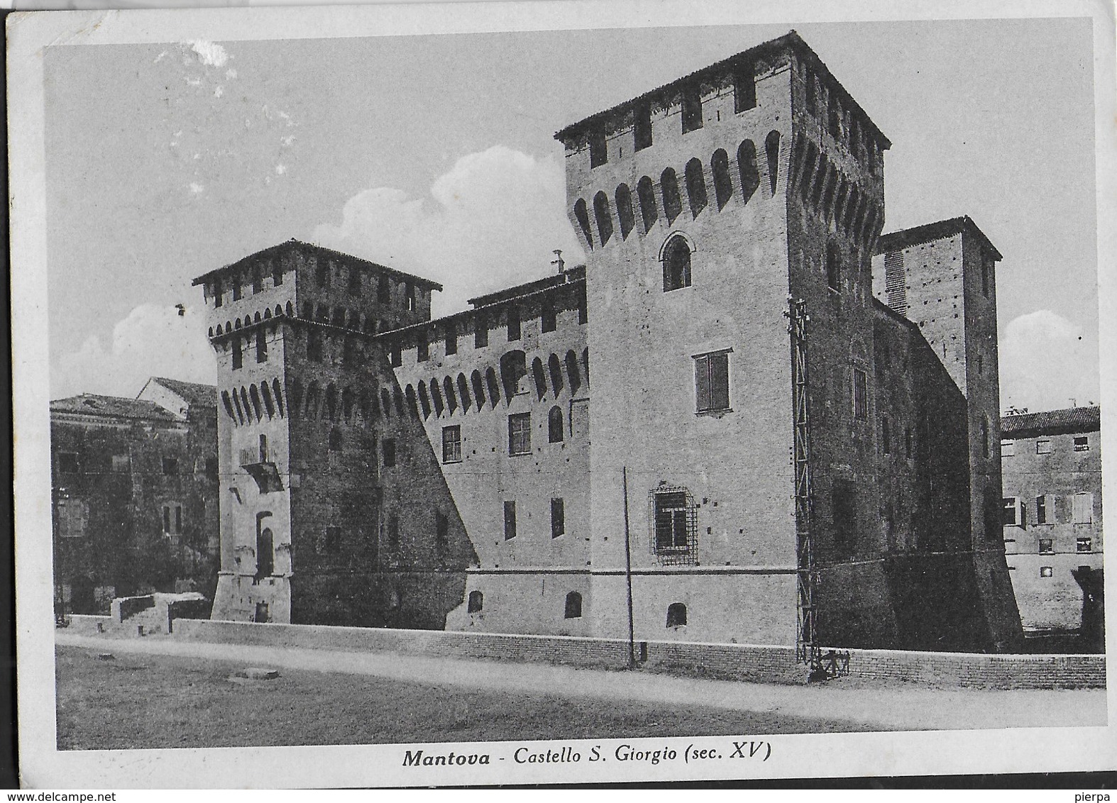 CASTELLO SAN GIORGIO - MANTOVA - EDIZ. GARAMI - VIAGGIATA FRANCOBOLLO ASPORTATO - Castillos