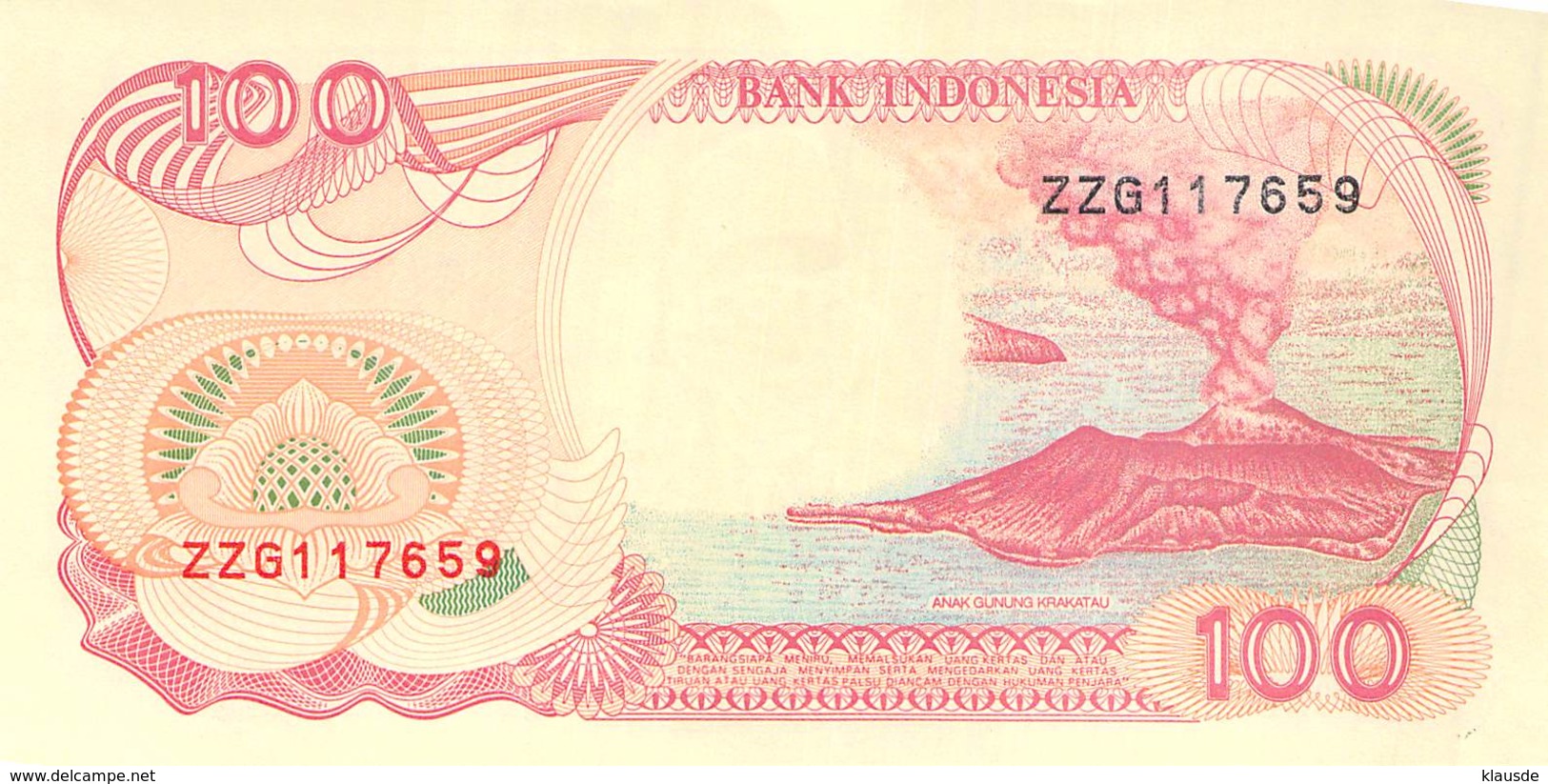 100 Rupiah  Indionesien UNC 1992 - Indonesien