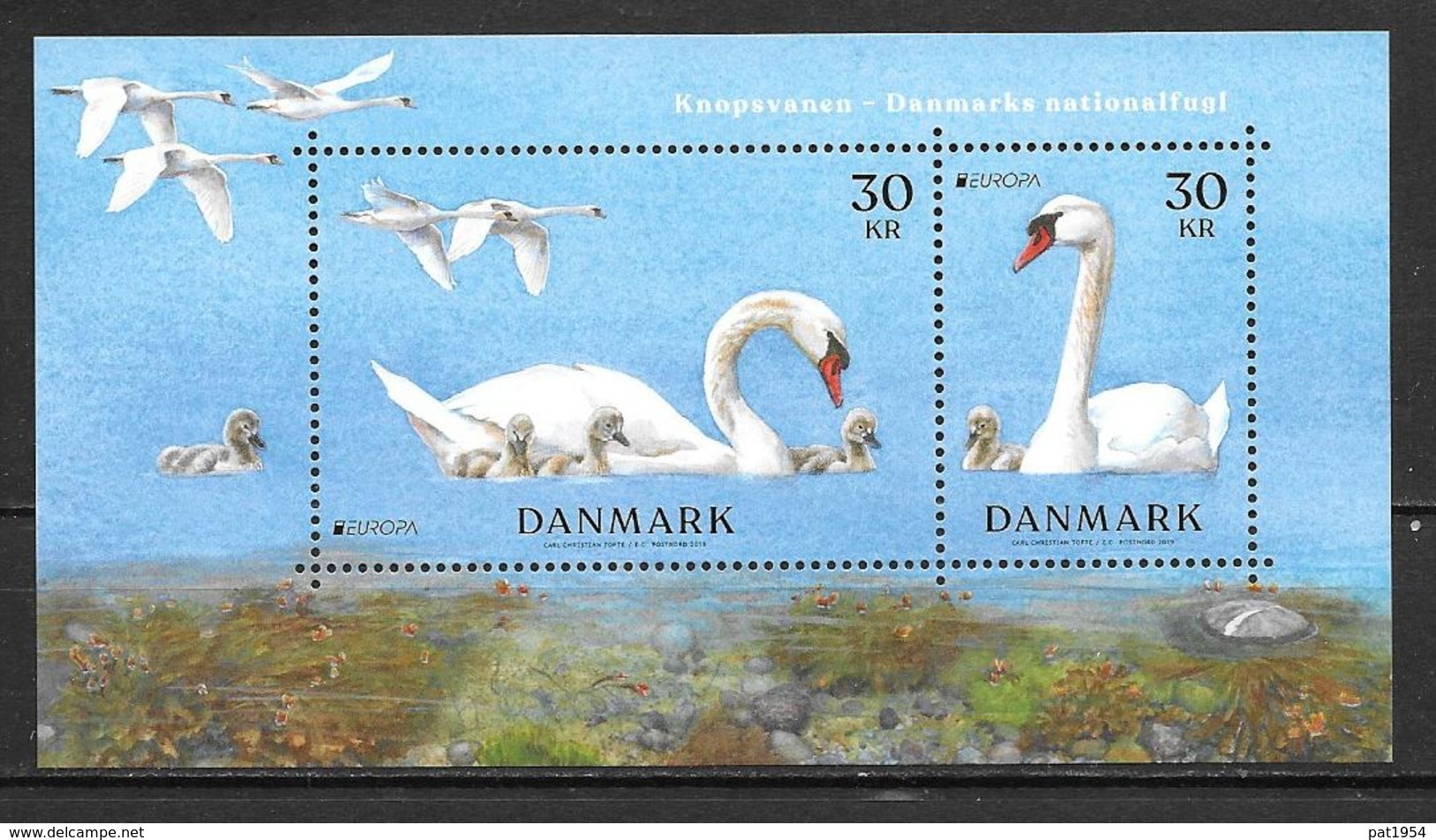 Danemark 2019 Bloc Neuf Europa Oiseaux Cygnes - Blocs-feuillets