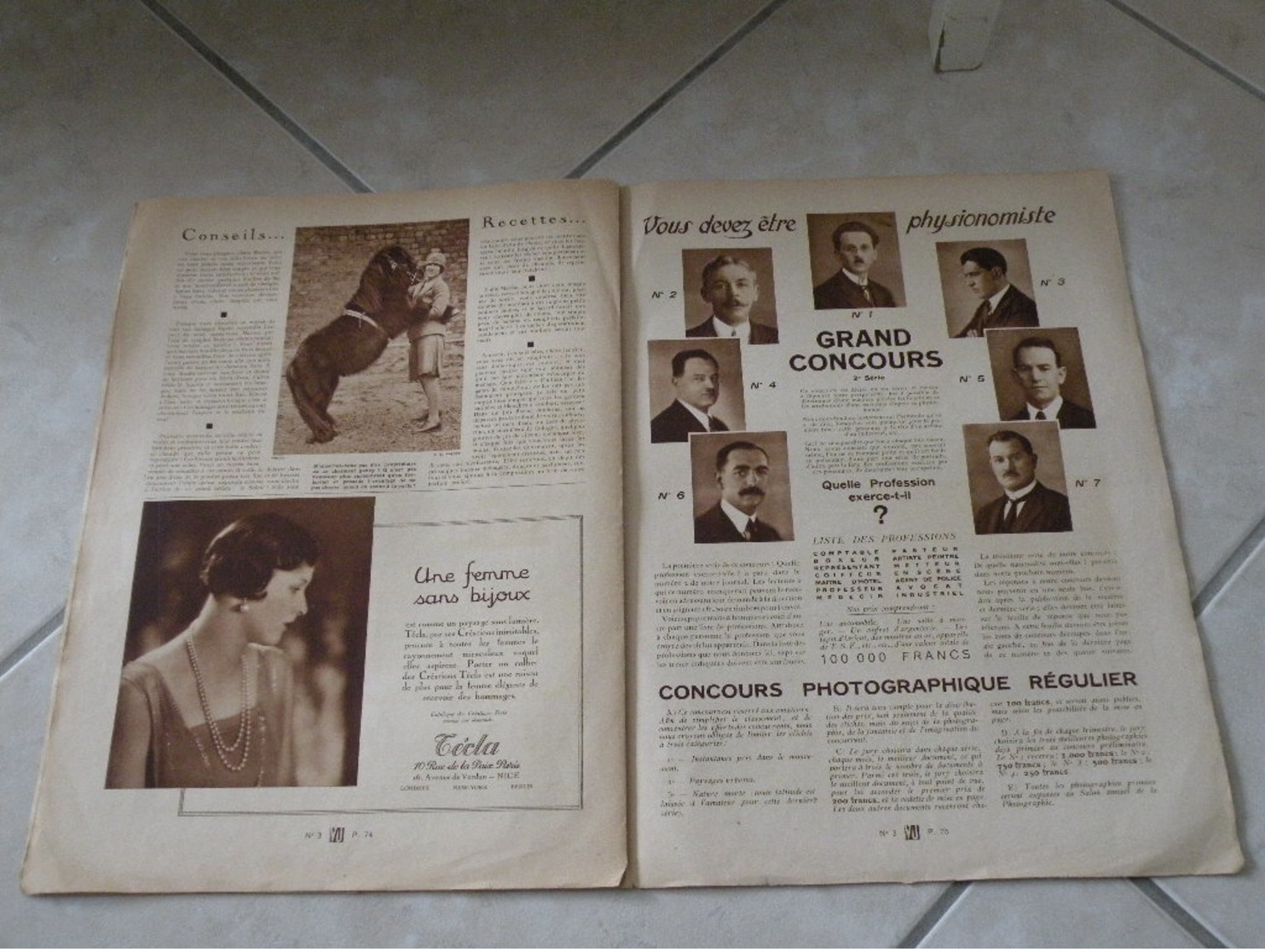 VU Journal de la semaine avec Raquel Meller 4 avril 1928