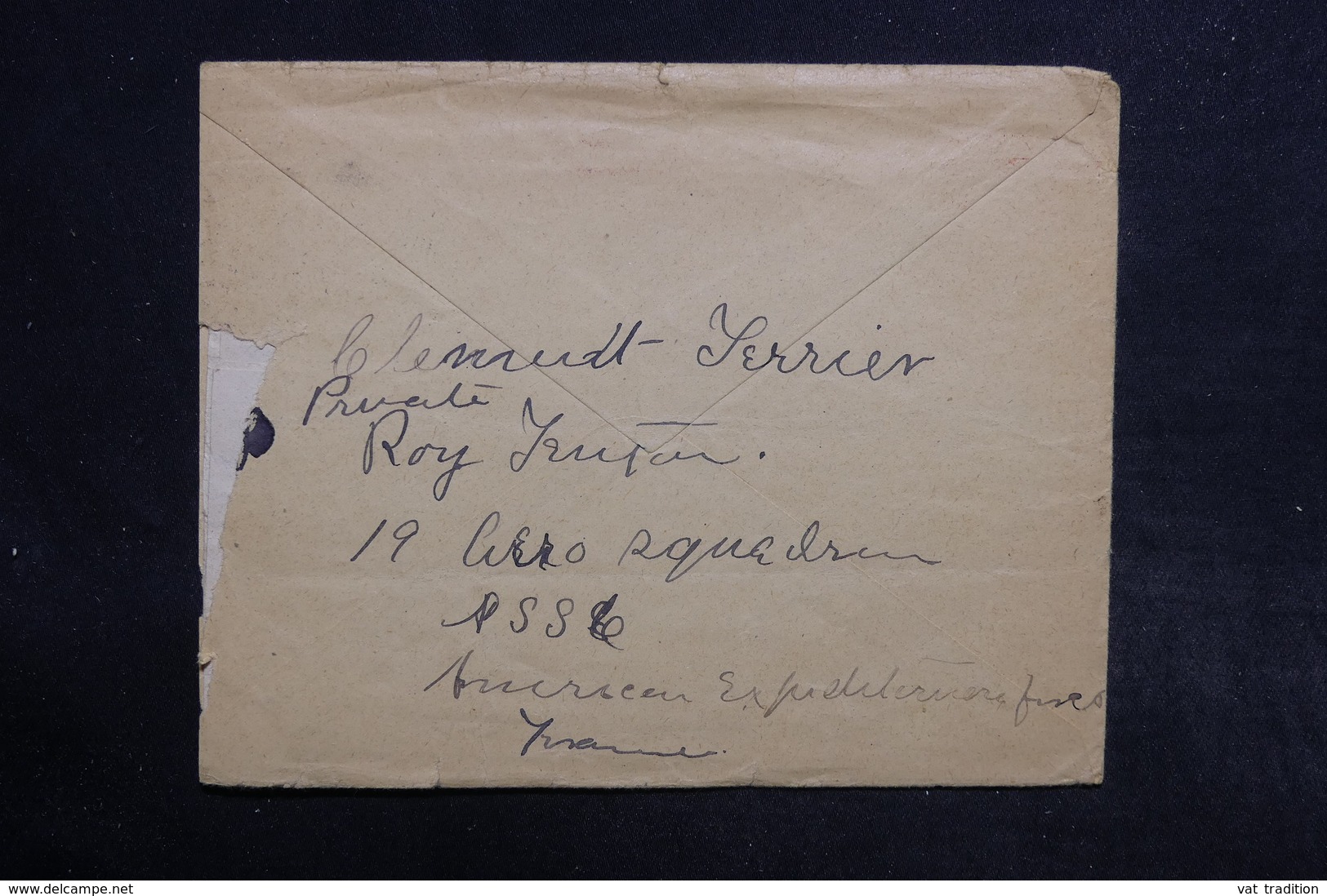 ETATS UNIS - Enveloppe D 'un Soldat En France Pour Les U.S.A.en 1918  , Cachet De Censure - L 32136 - Marcophilie