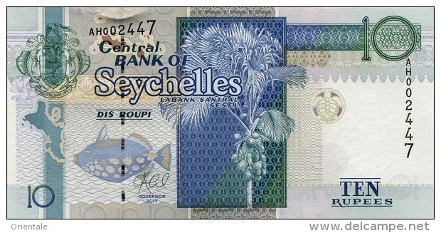 SEYCHELLES P. 42 10 R 2013 UNC - Seychelles