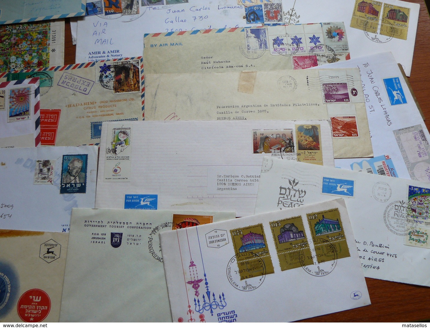 19 Sobres De Israel - 19 Envelopes Of Israel - Altri & Non Classificati