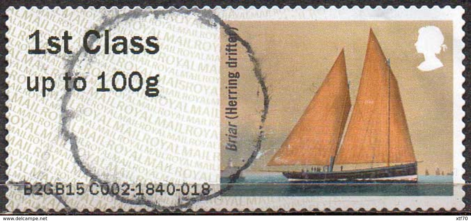 GREAT BRITAIN 2015 Post & Go: Working Sail. Briar (Herring Drifter) - Post & Go Stamps