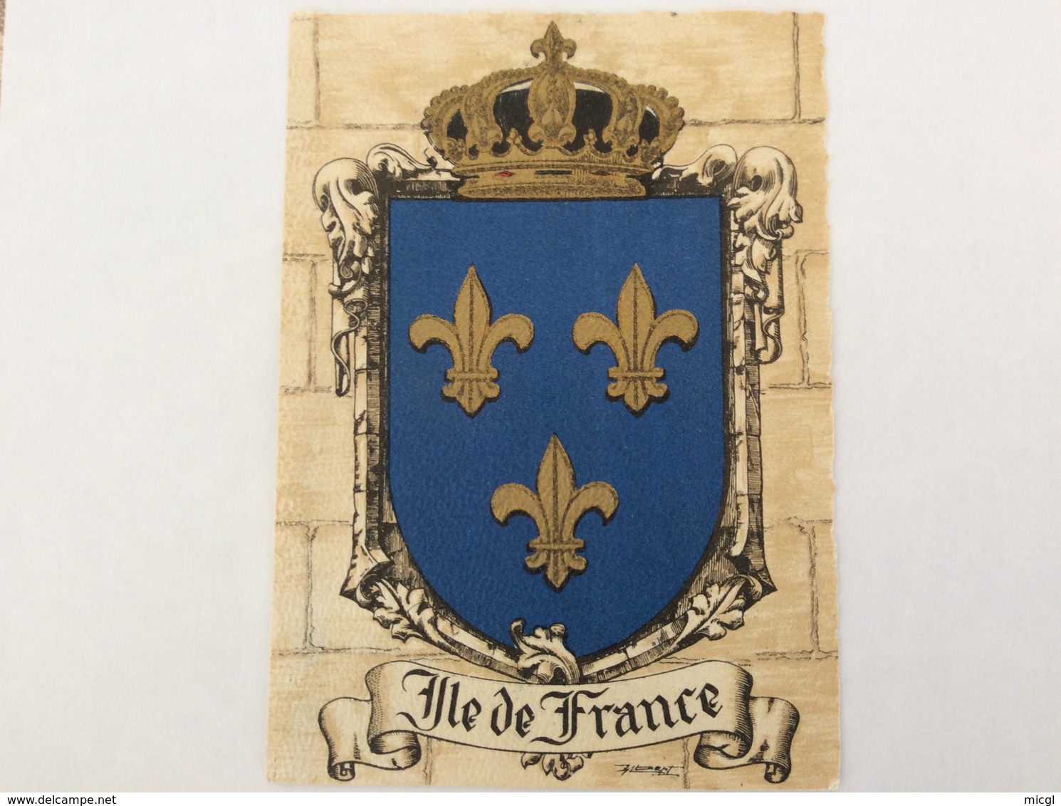 Blason Héraldique De France Île De France Par Barre Et Dayez - Sonstige & Ohne Zuordnung