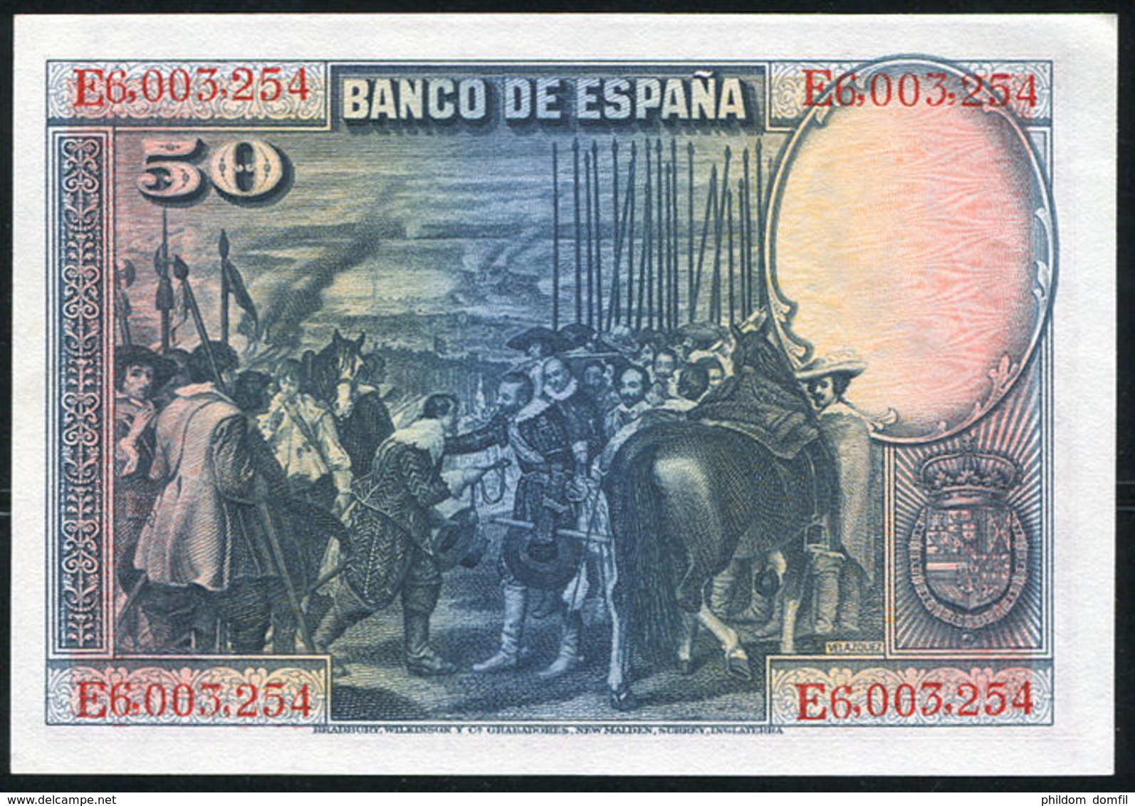 Ref. 407-709 - BIN SPAIN . 1928. 50 PESETAS 1928 VELAZQUEZ. - 50 Pesetas