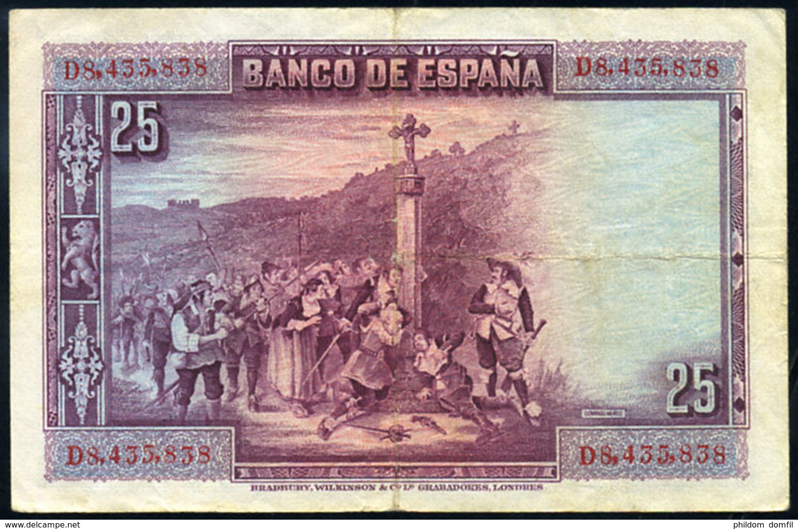 Ref. 412-737 - BIN SPAIN . 1928. 25 PESETAS 1928 CALDERON DE LA BARCA - 1-2-5-25 Pesetas