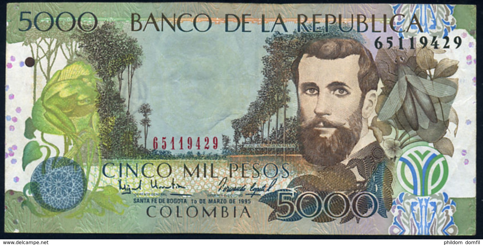 Ref. 482-875 - BIN COLOMBIA . 1995. 5000 PESOS COLOMBIA 1995 - Colombia