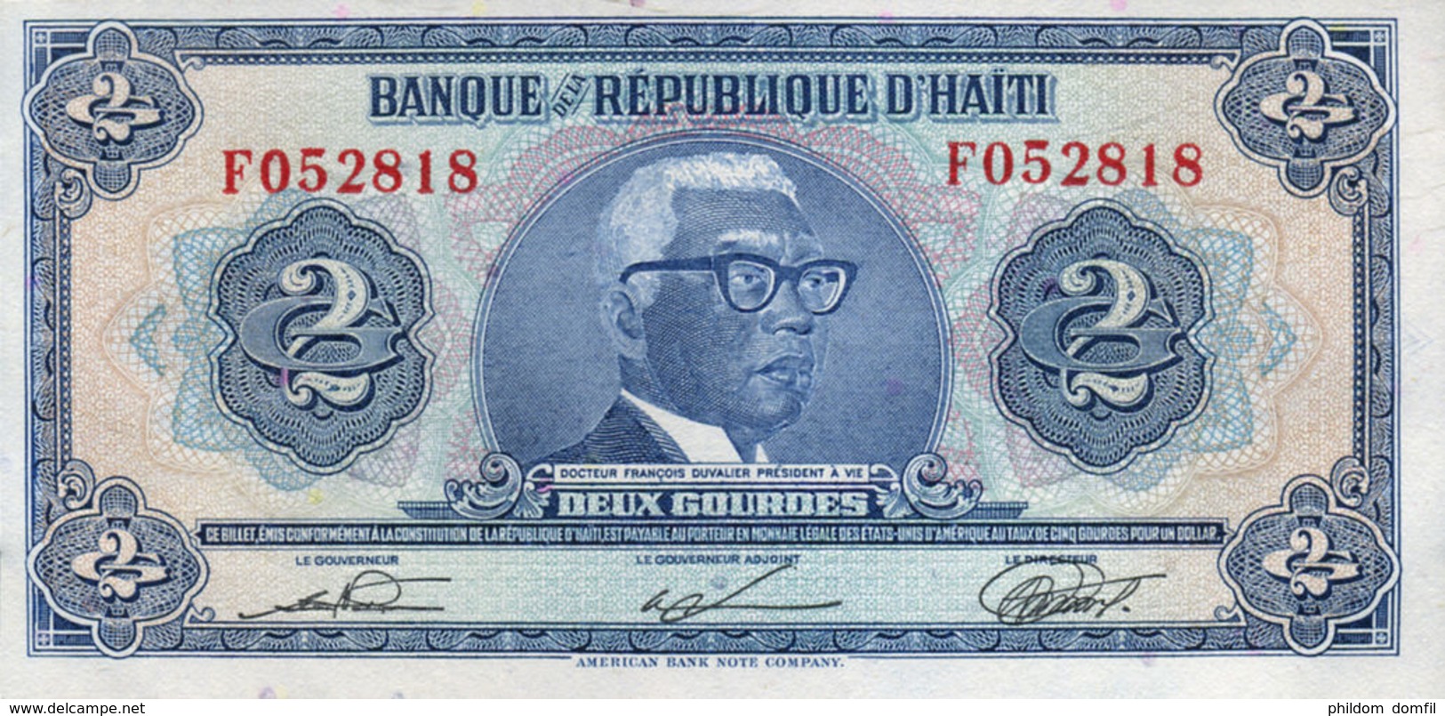 Ref. 558-955 - BIN HAITI . 1979. 2 GOURDES HAITI 1979 - Haiti