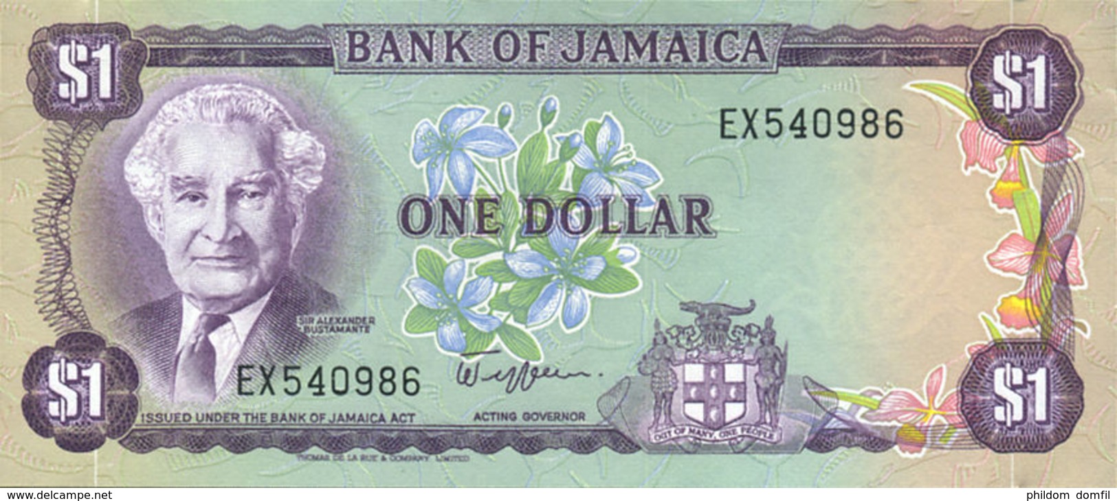 Ref. 589-987 - BIN JAMAICA . 1986. 1 DOLAR JAMAICA 1986 - Jamaica