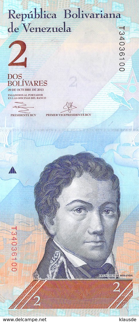 2 Bolivares Venezuela  2013 UNC - Venezuela