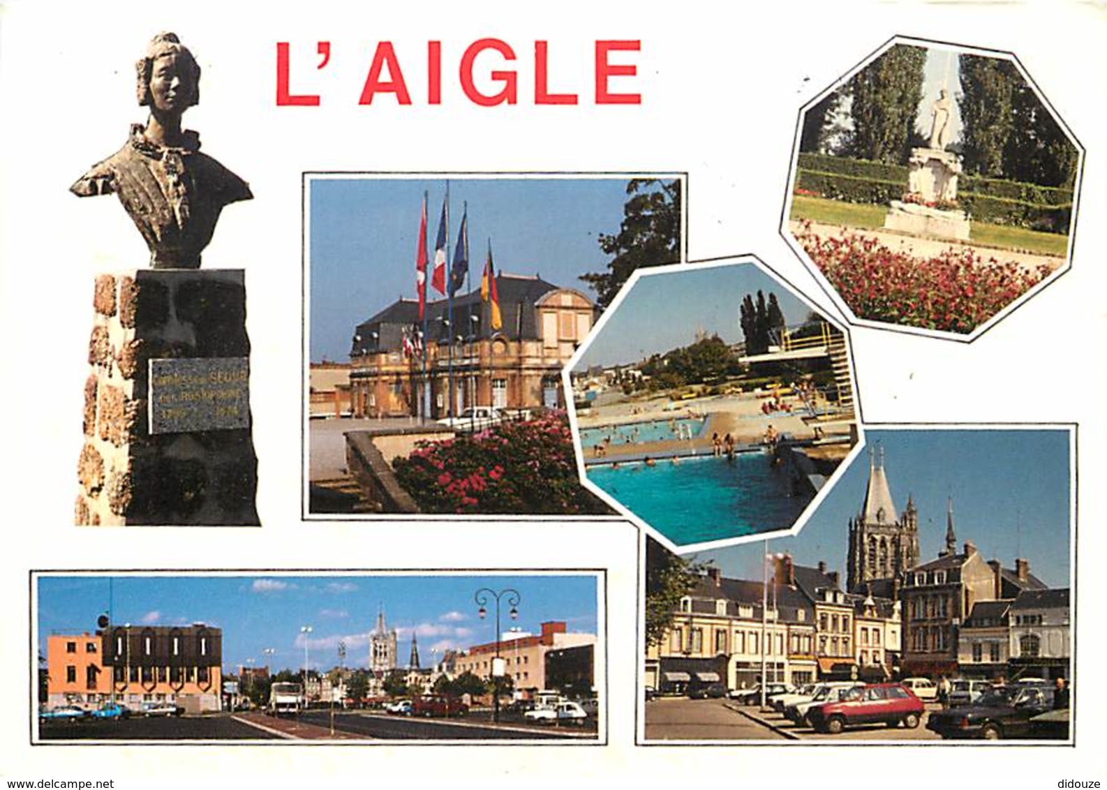 61 - L'Aigle - Multivues - Automobiles - Statue De La Comtesse De Ségur - Piscine - Voir Scans Recto-Verso - L'Aigle