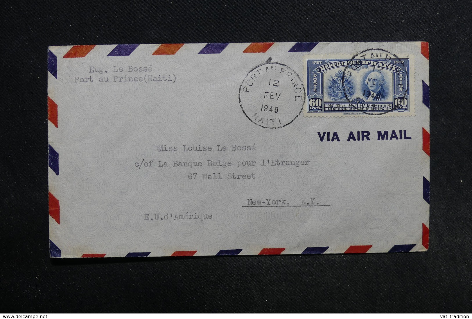 HAÏTI - Enveloppe De Port Au Prince Pour New York En 1940 , Affranchissement Plaisant - L 32166 - Haïti