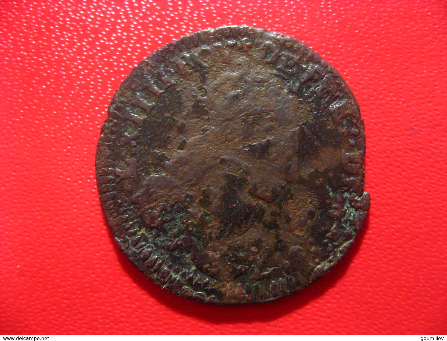 France - Liard De France 1657 D Lyon Louis XIV - Refrappe Sur Sizain - LIAED Fautif 2240 - 1643-1715 Louis XIV Le Grand