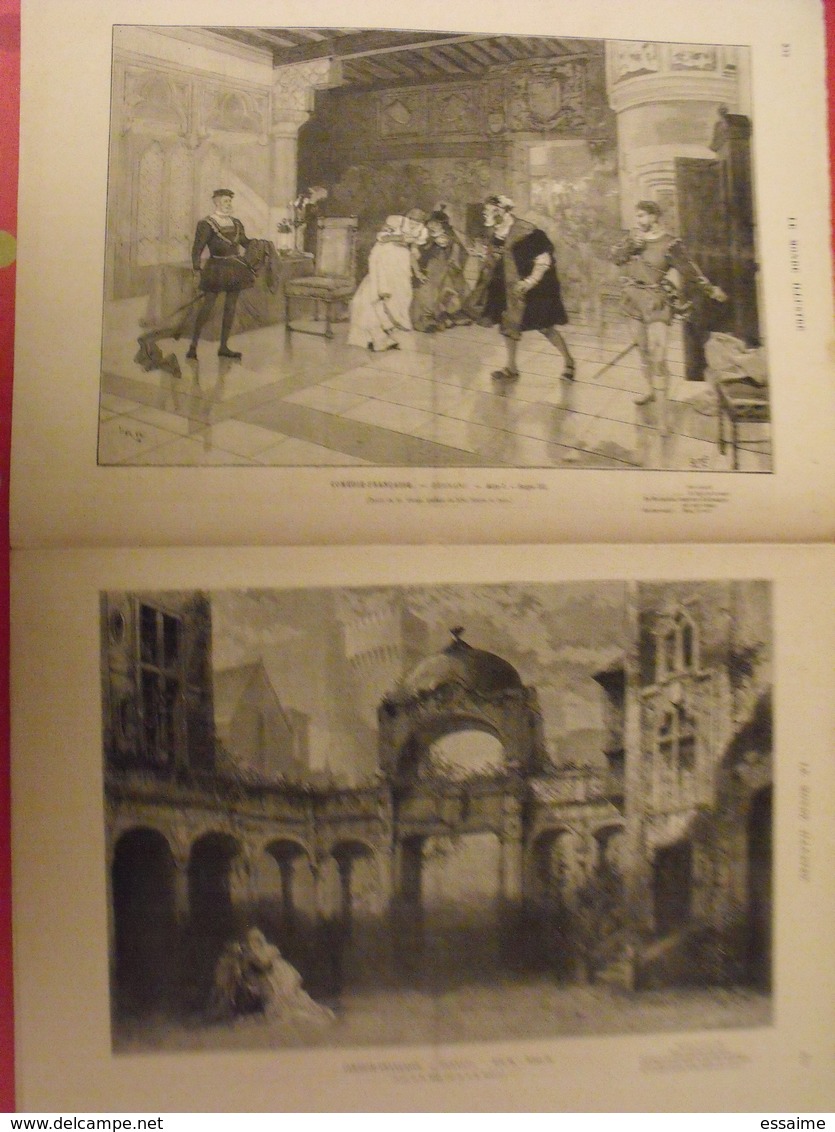 Revue Le Monde Illustré 1er Déc 1877. Spécial Victor Hugo Hernani Autographes à Sarah Bernhardt, Théophile Gauthier - 1850 - 1899