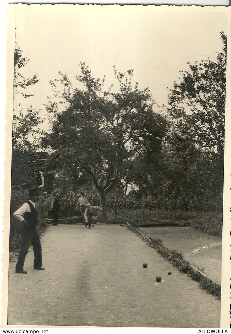 4219 " IL GIOCO DELLE BOCCE" 3 FOTO ORIGINALI - Persone Anonimi