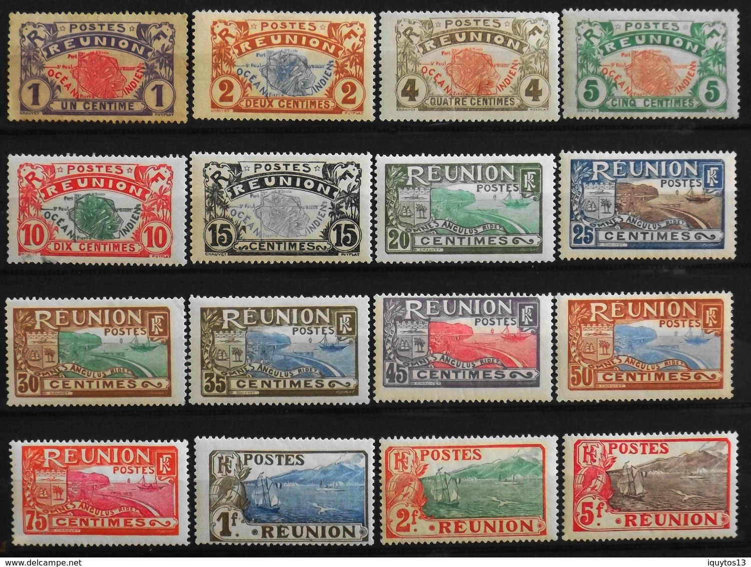 France (ex-colonies & Protectorats) Réunion (1852-1975) > 1907 N° 56 à 71 Neufs* - Unused Stamps