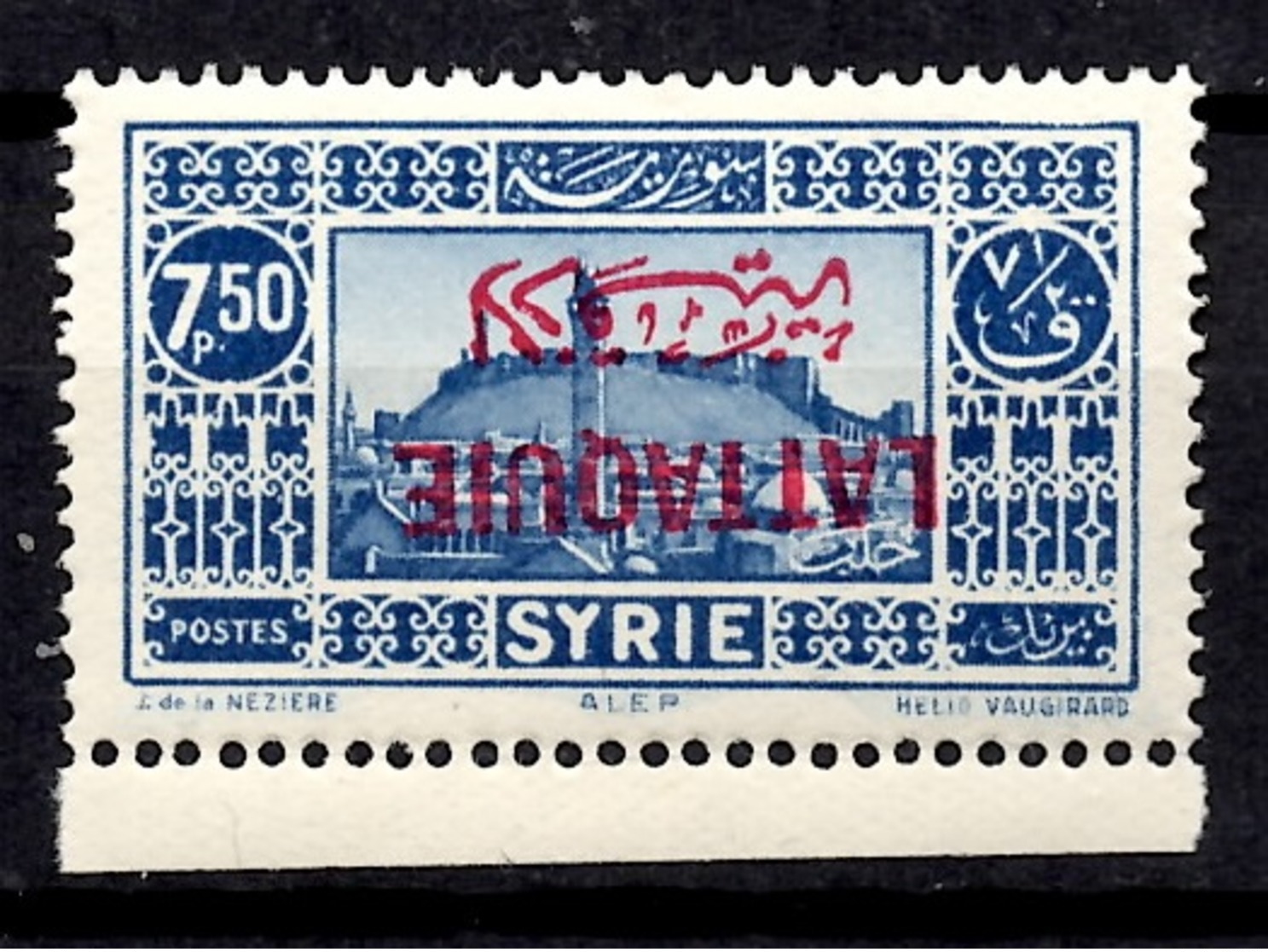 Lattaquié YT N° 15a Superbe Variété Surcharge Renversée Neuf ** MNH. TB. A Saisir! - Neufs