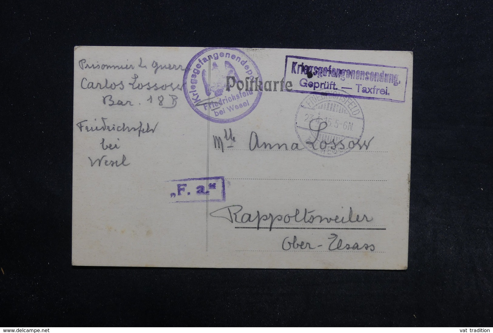 ALLEMAGNE - Carte De Correspondance Pour Rappoltsweiler En 1915 , Voir Cachets - L 32193 - Covers & Documents