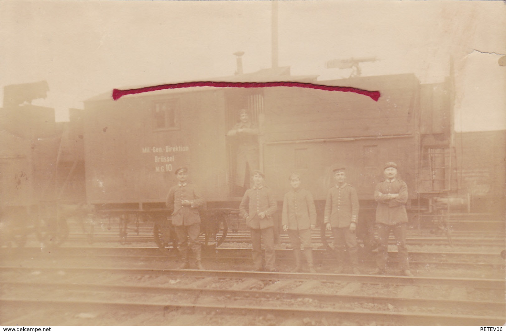 (59) - Avesnes Am Bahnhof Gare Wagon Chemin De Fer Carte Photo Allemande - Avesnes Sur Helpe