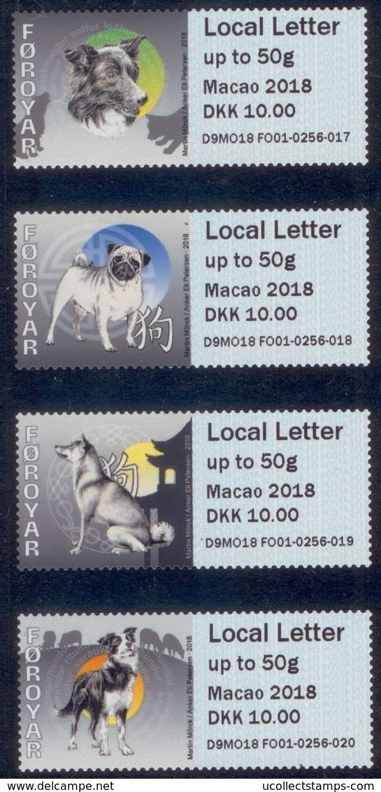 Faroer  Faroyar  2018  AUTOMAATZEGELS ATM  DOGS MACAU STRIP    Postfris/mnh/neuf - Faeroër