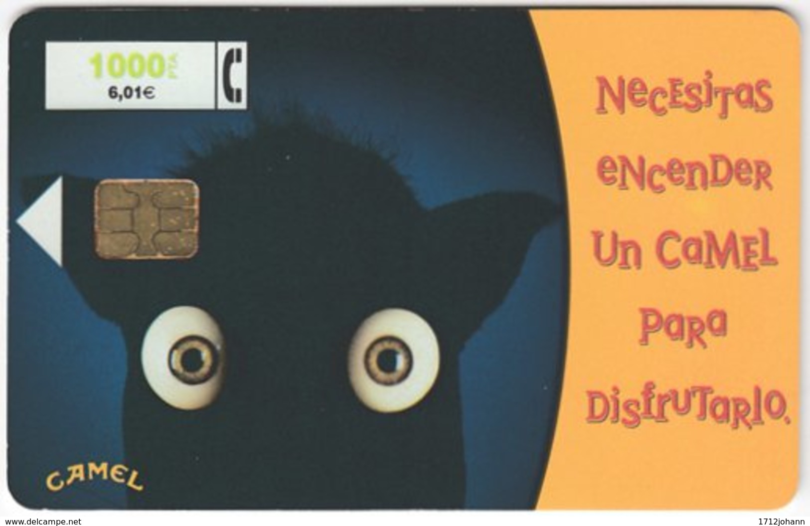 SPAIN B-375 Chip Telefonica - Advertising, Cigarettes, Cartoon, Animal, Camel - Used - Autres & Non Classés