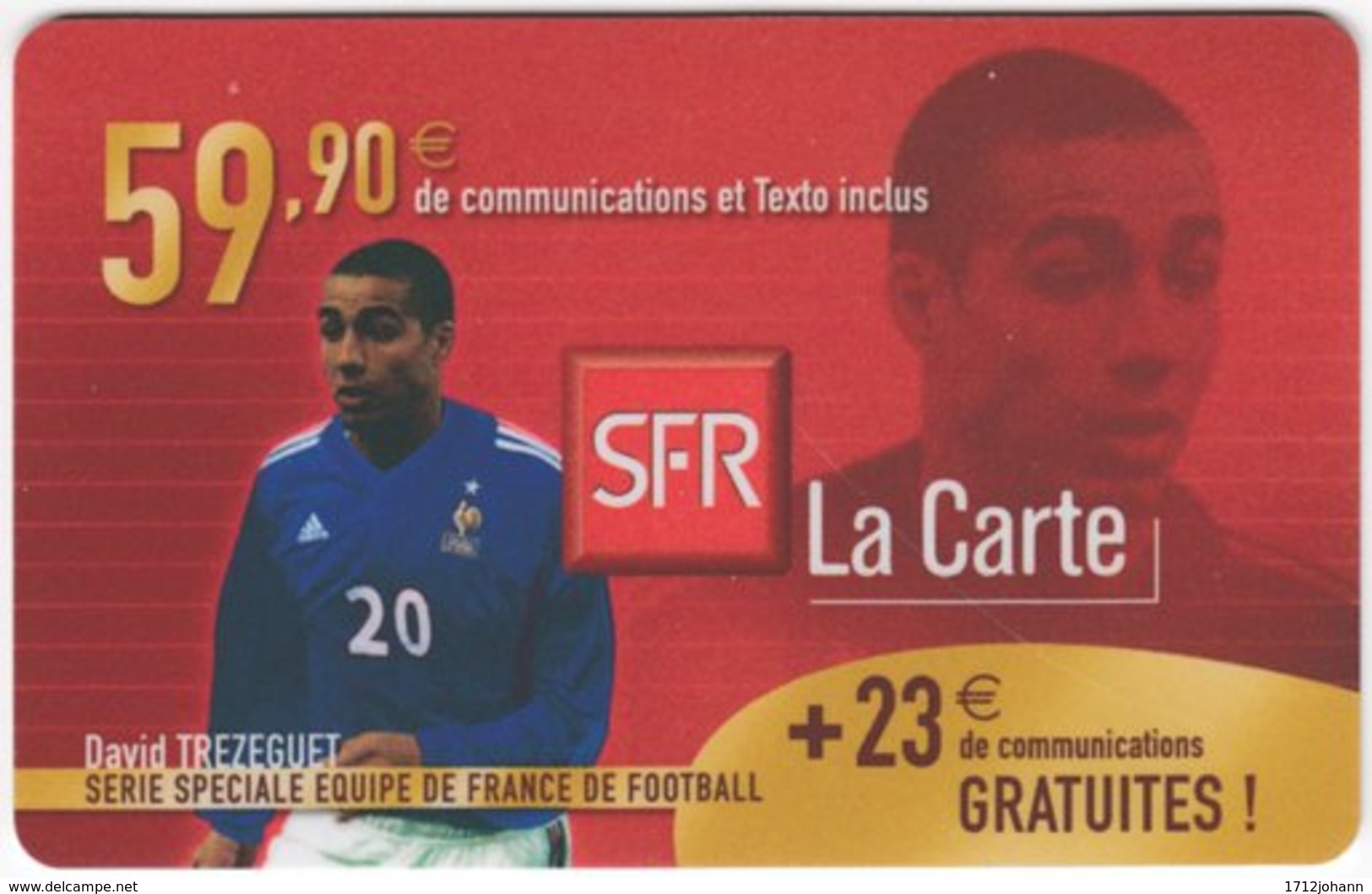 FRANCE C-552 Prepaid SFR - Sport, Soccer - Used - Nachladekarten (Refill)