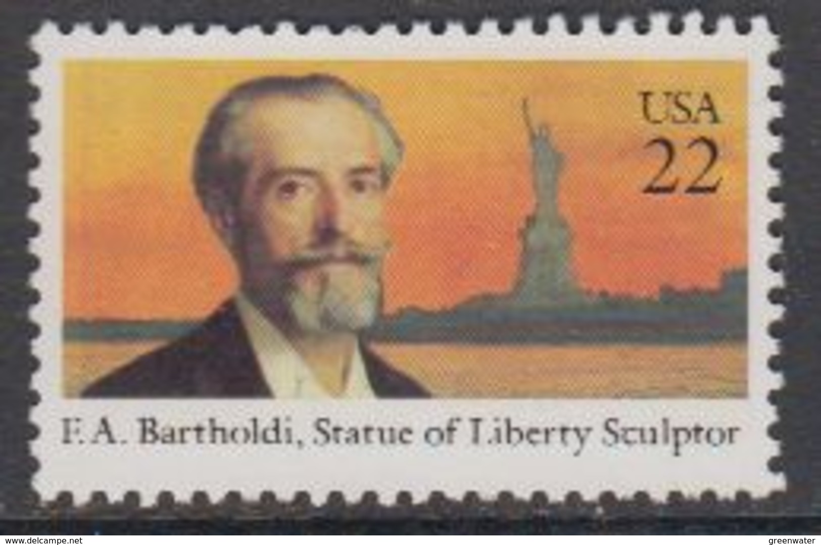USA 1985 F.A. Bartholdi, Statue Of Liberty Sculptur 1v ** Mnh (43119C) - Unused Stamps