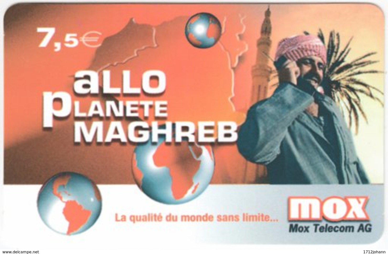 FRANCE C-576 Prepaid Mox - Sample - Cellphone Cards (refills)