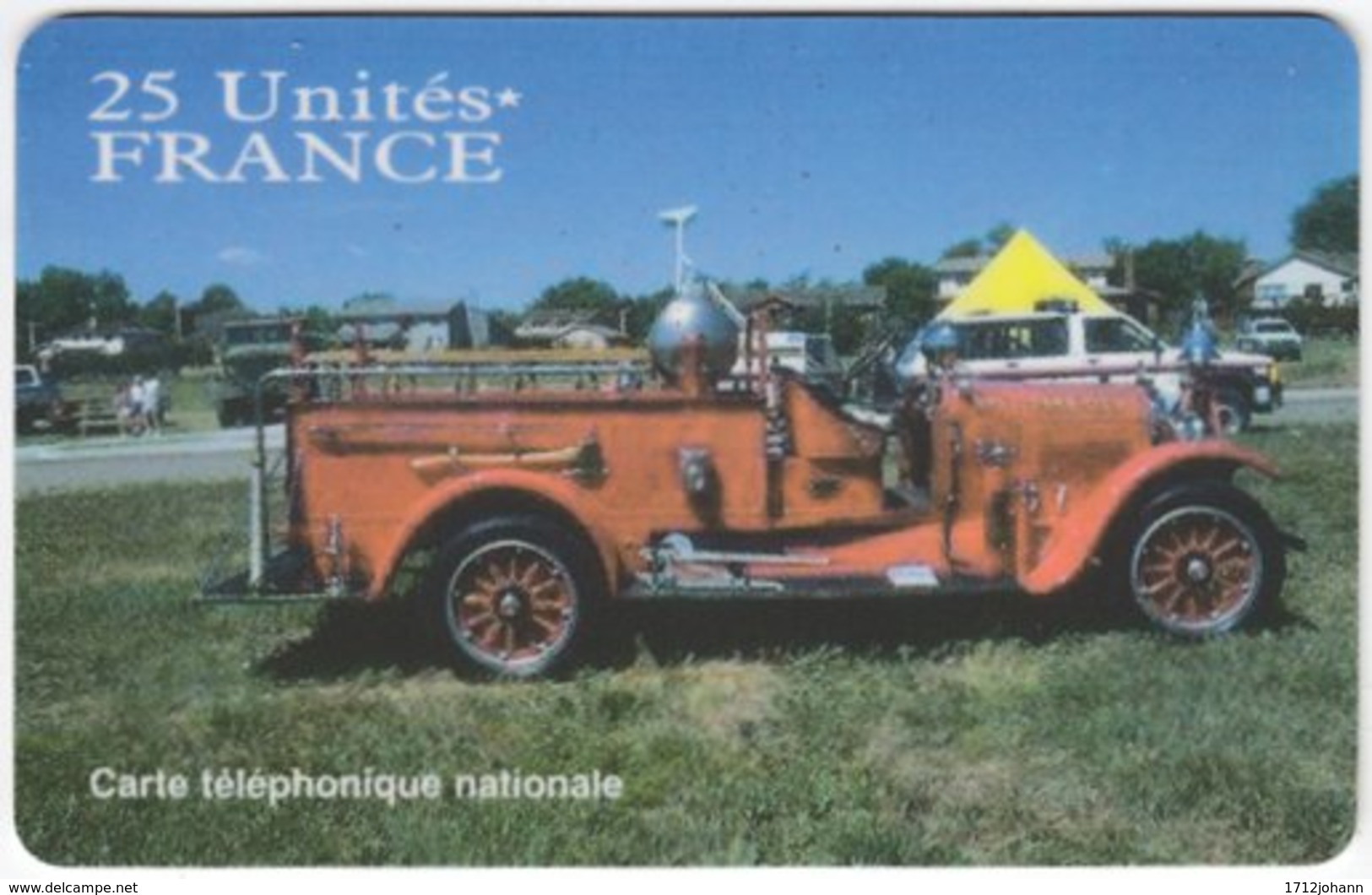 FRANCE C-580 Prepaid ATelecom - Traffic, Historic Fire Engine - Used - Nachladekarten (Refill)