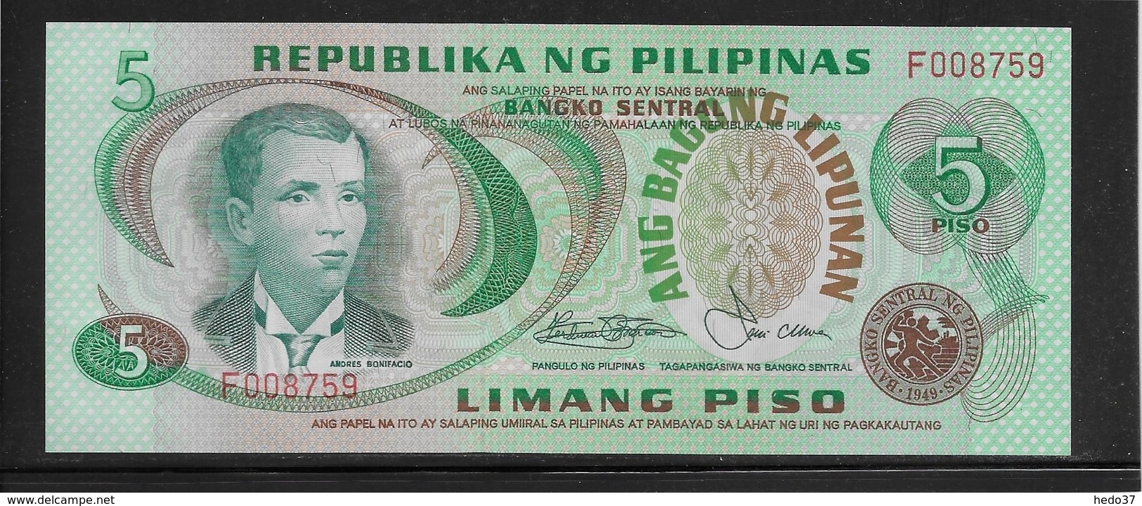 Philippines - 5 Piso - Pick N°160c - NEUF - Philippines