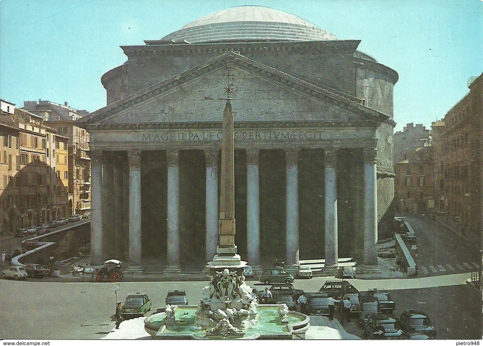 Roma (Lazio) Pantheon, Piazza Con Taxi, Square With Old Taxi - Pantheon