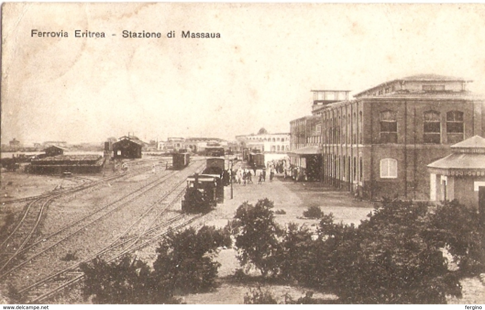 34/FP/19 - COLONIALI -  MASSAUA (ERITREA) - Stazione Ferroviaria - Altri & Non Classificati