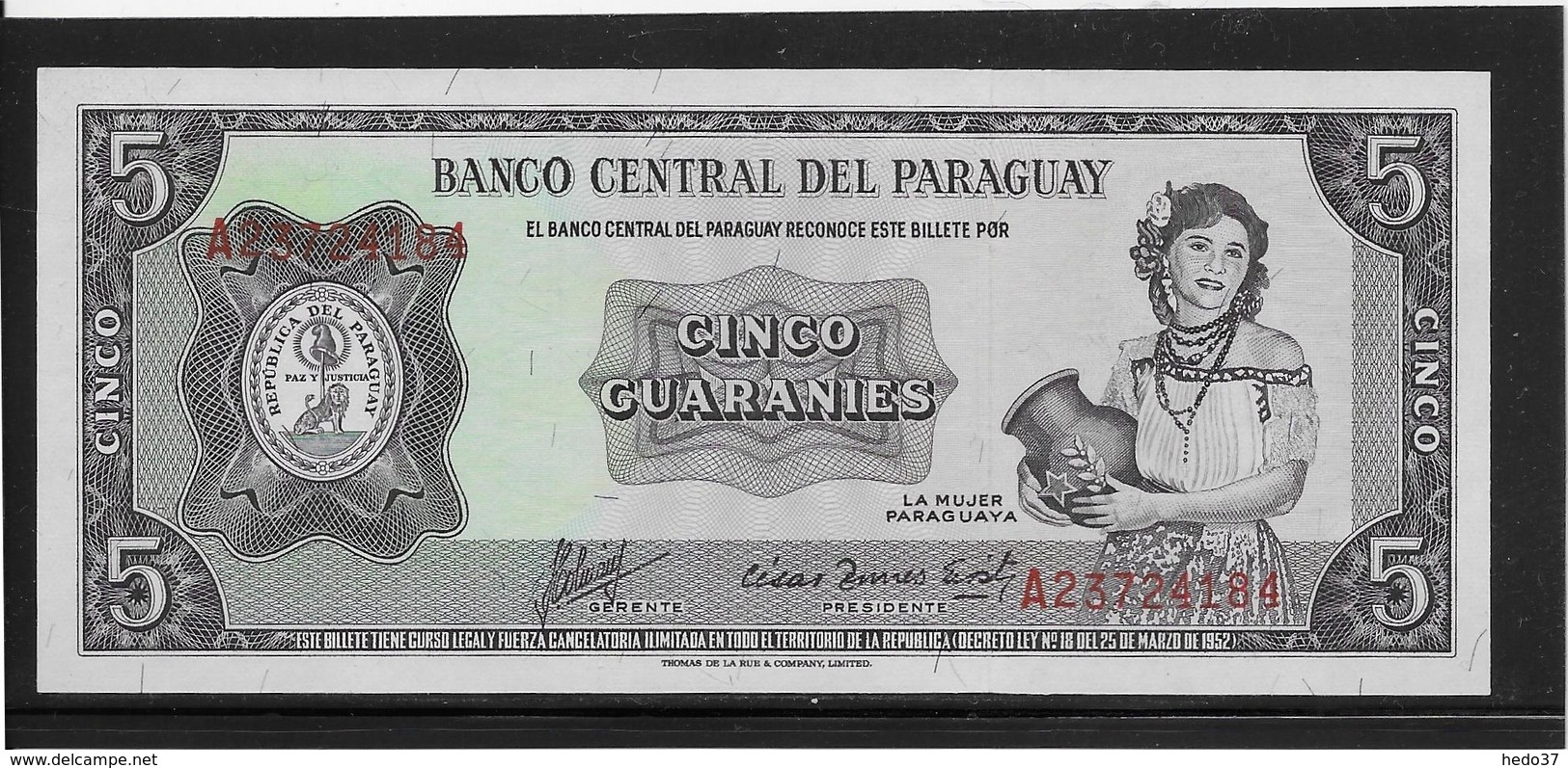 Paraguay - 5 Guaranies - Pick N°195 - NEUF - Paraguay
