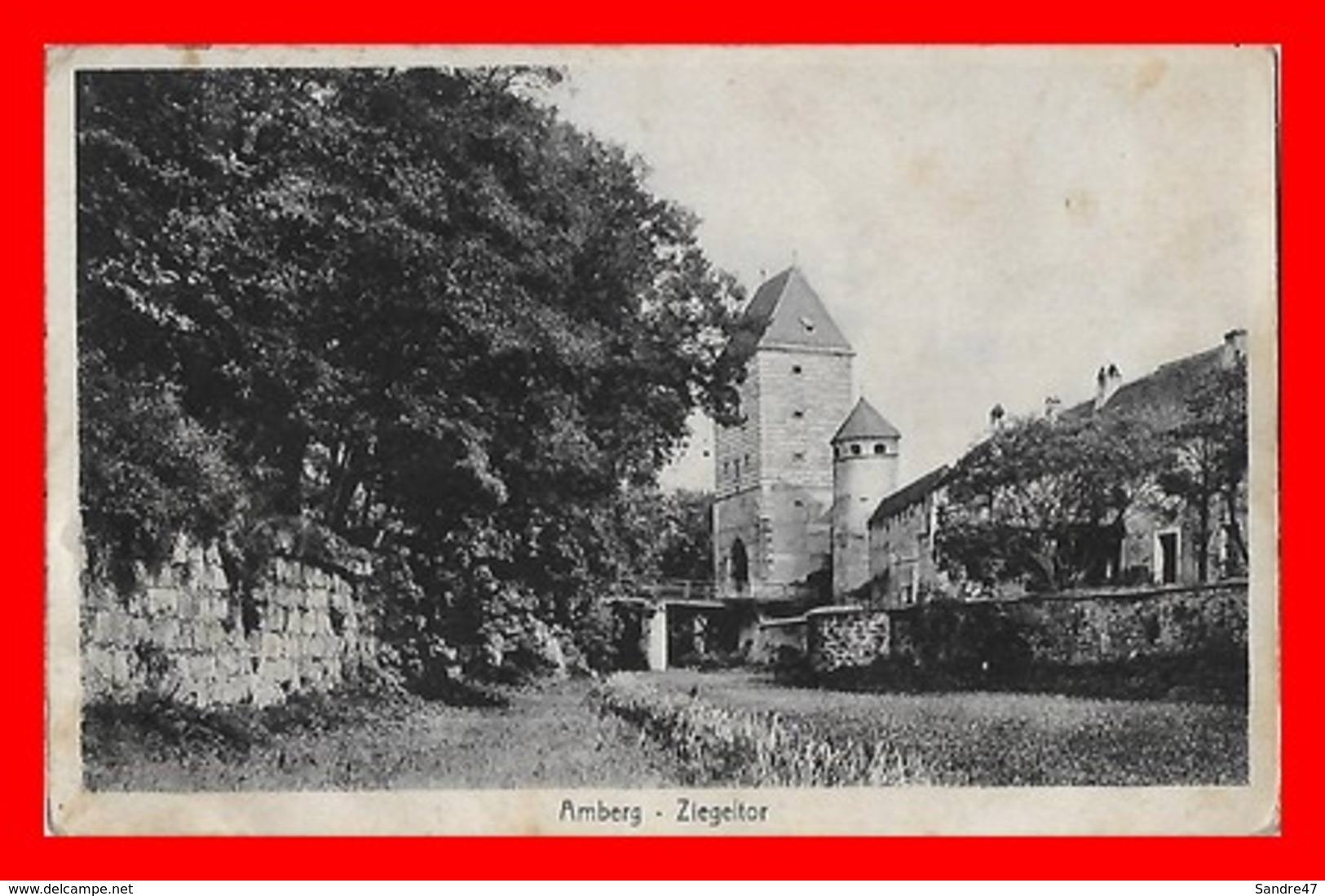 2 CPA AMBERG (Allemagne)  Vilstor, Animé / Ziegeltor...I629 - Amberg