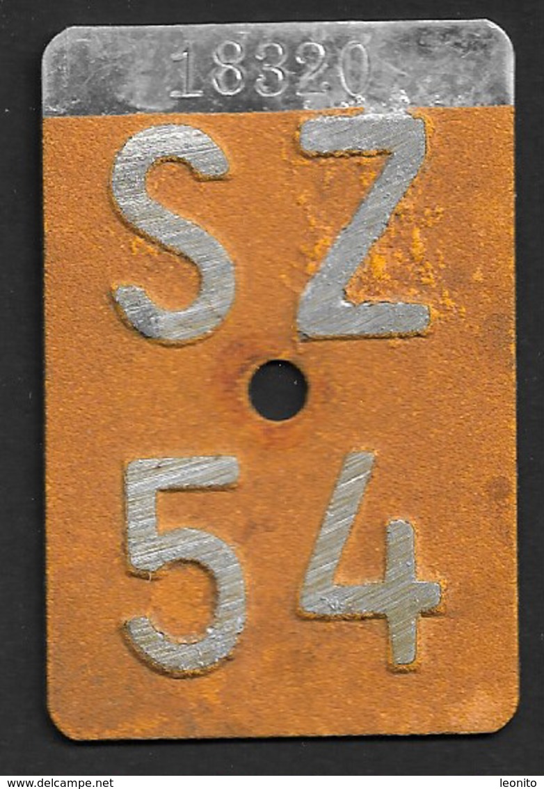 Velonummer Schwyz SZ 54 - Number Plates