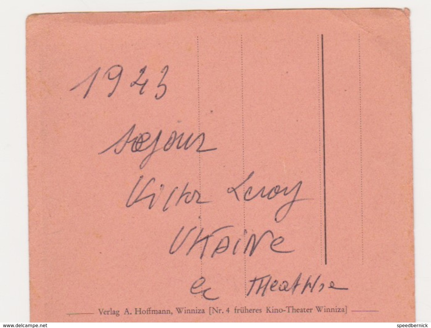 27072 Photo Ukraine -Hoffmann, Winniza Ukraine N° 4 Fruheres Kino- Theater -occupation Allemande 1943 - Ukraine