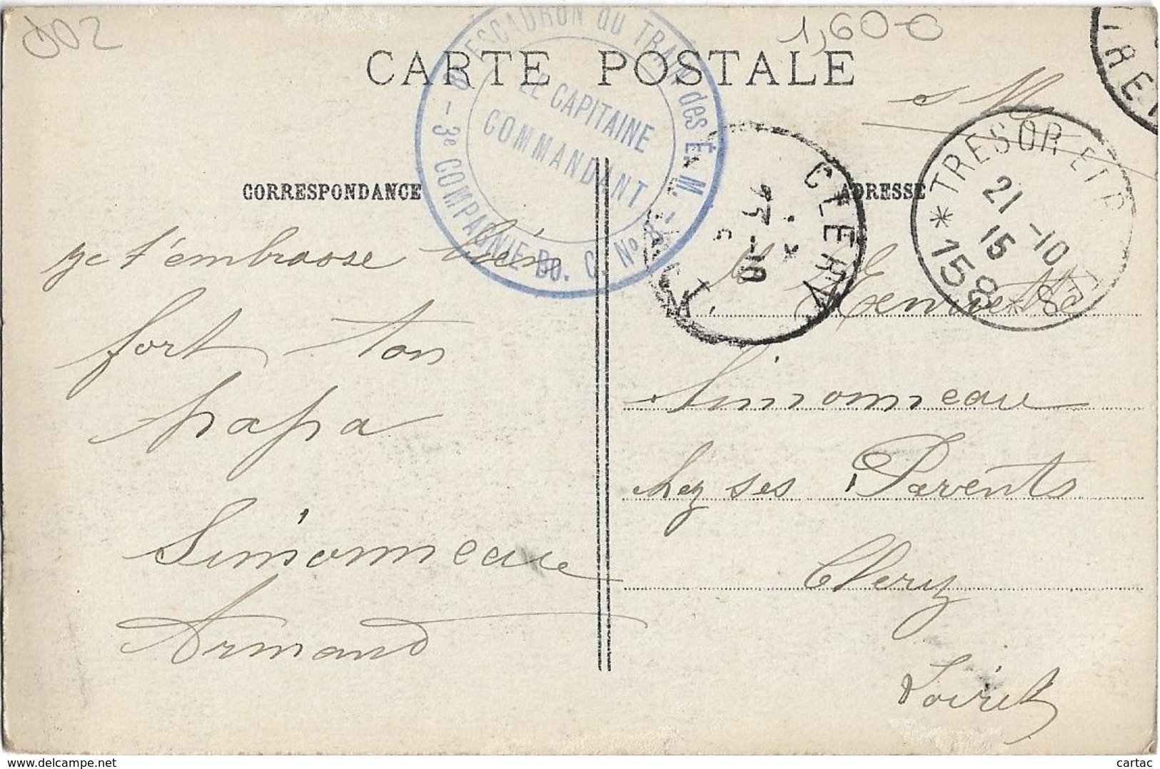 D02 - ABLAIN ST NAZAIRE - LES BARRICADES - LA GRANDE GUERRE 1914-15 - Au Verso : Cachet Militaire Voir Scan - Autres & Non Classés