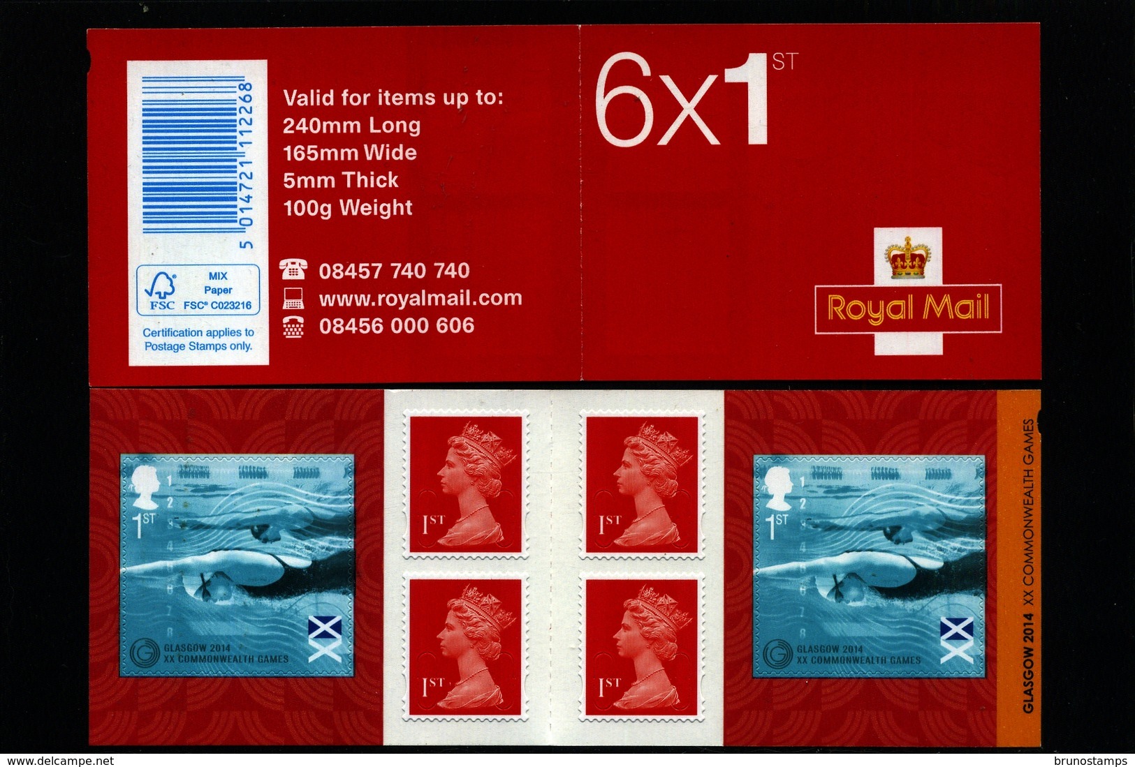 GREAT BRITAIN - SELF-ADHESIVE BOOKLET 6 X 1st   COMMONWEALTH GAMES  MINT NH   SG PM 43 - Libretti