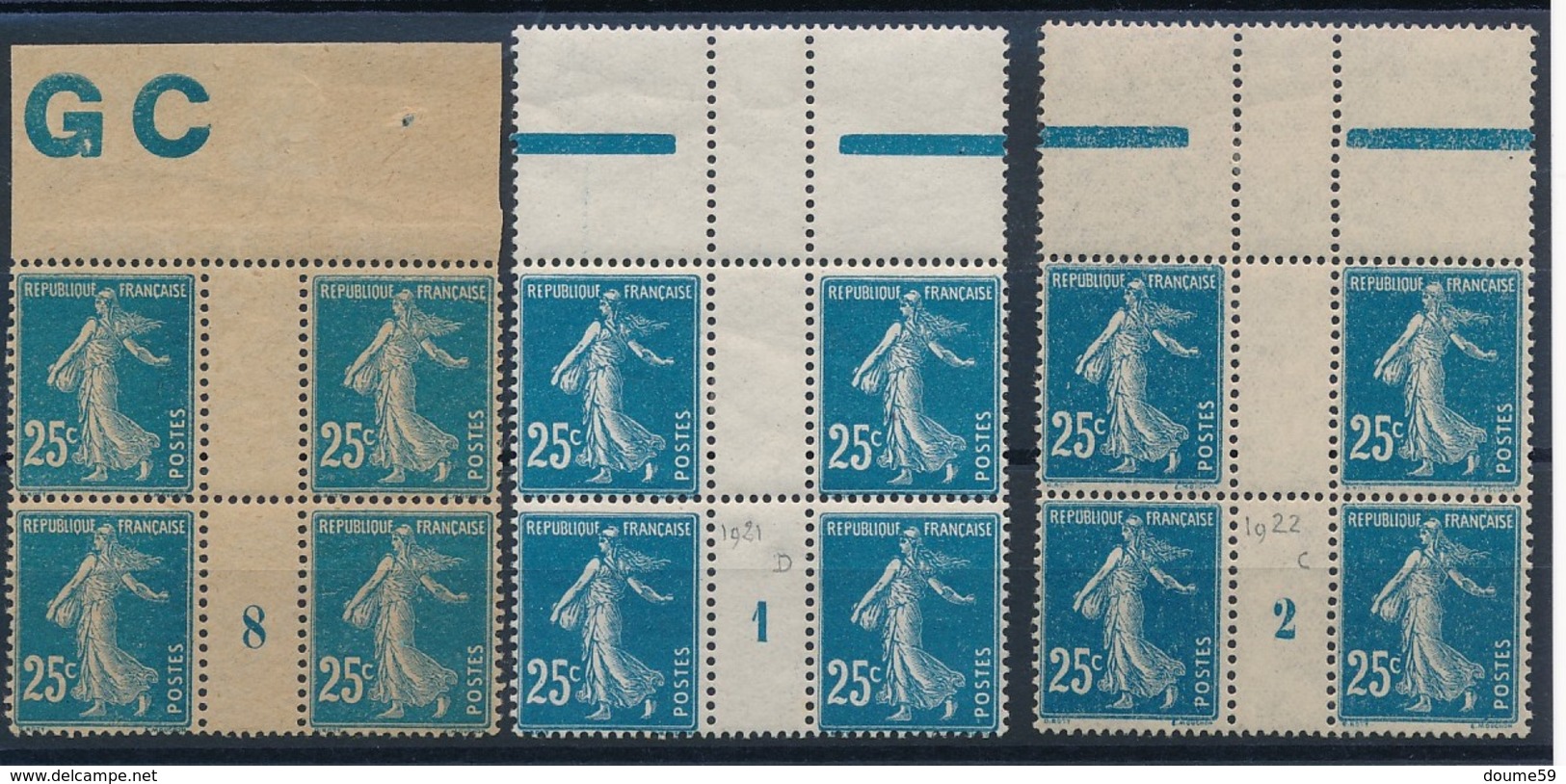 CR-229: FRANCE: Lot Millésimes Du N°140* (1 Manchette GC) - Millésime