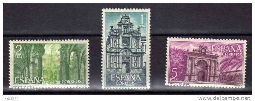 ESPAÑA 1966 - MONASTERIO CARTUJA DE JEREZ - EDIFIL 1761-1763 - YVERT 1422-1424 - Nuevos