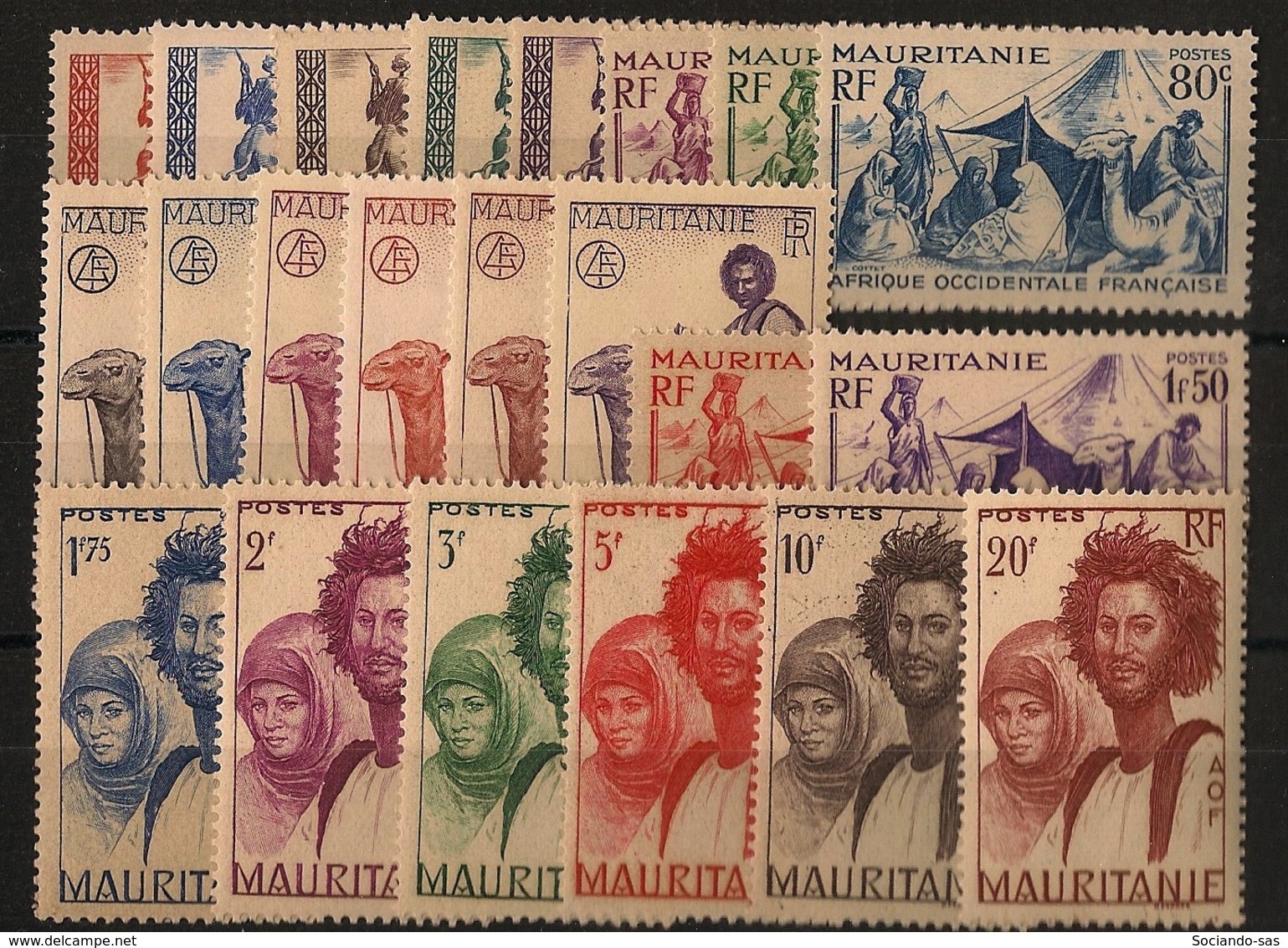 Mauritanie - 1938 - N°Yv. 73 à 94 - Série Complète - Neuf Luxe ** / MNH / Postfrisch - Nuovi