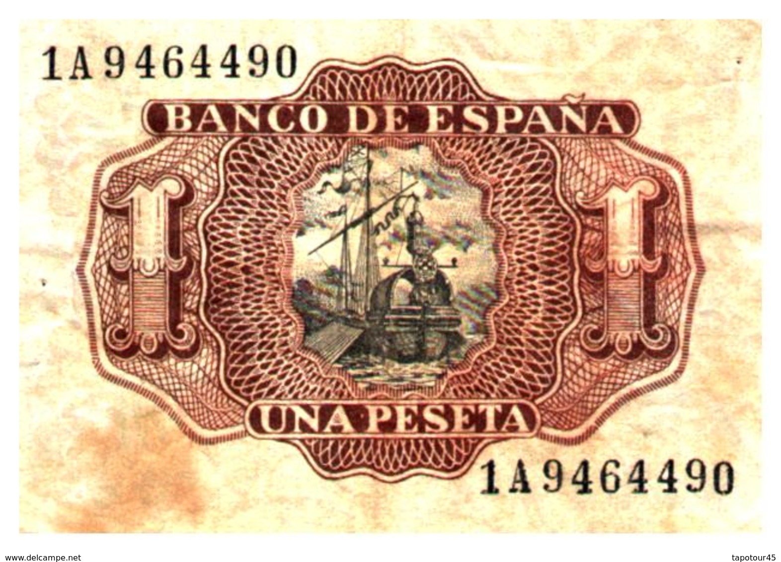 Billet  >  Espagne > 1 Peseta 1953 - 1-2 Pesetas